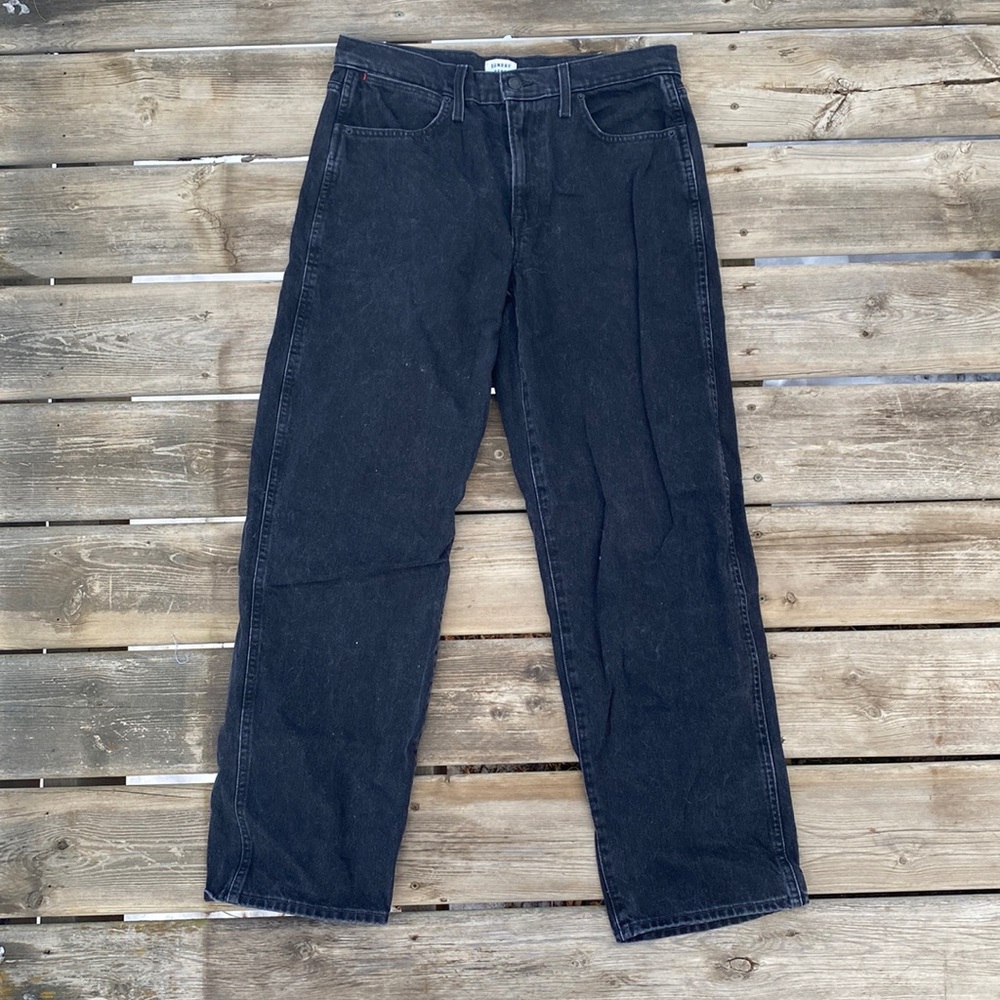 Aritzia Black Wide Legged Jeans